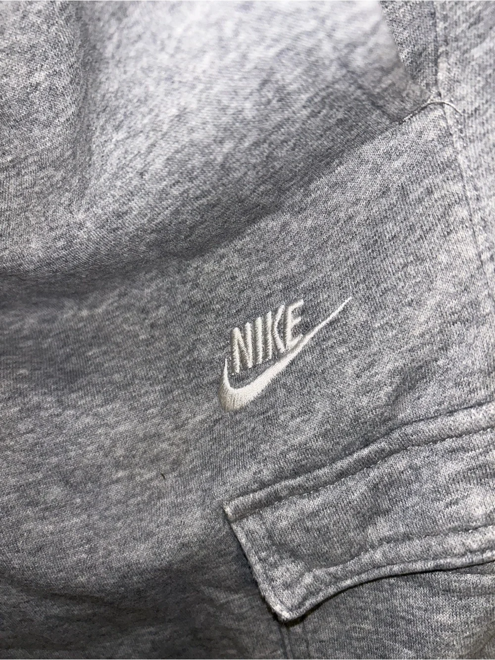 Nike Kids Gray Cargo Joggers with Drawstring Waist